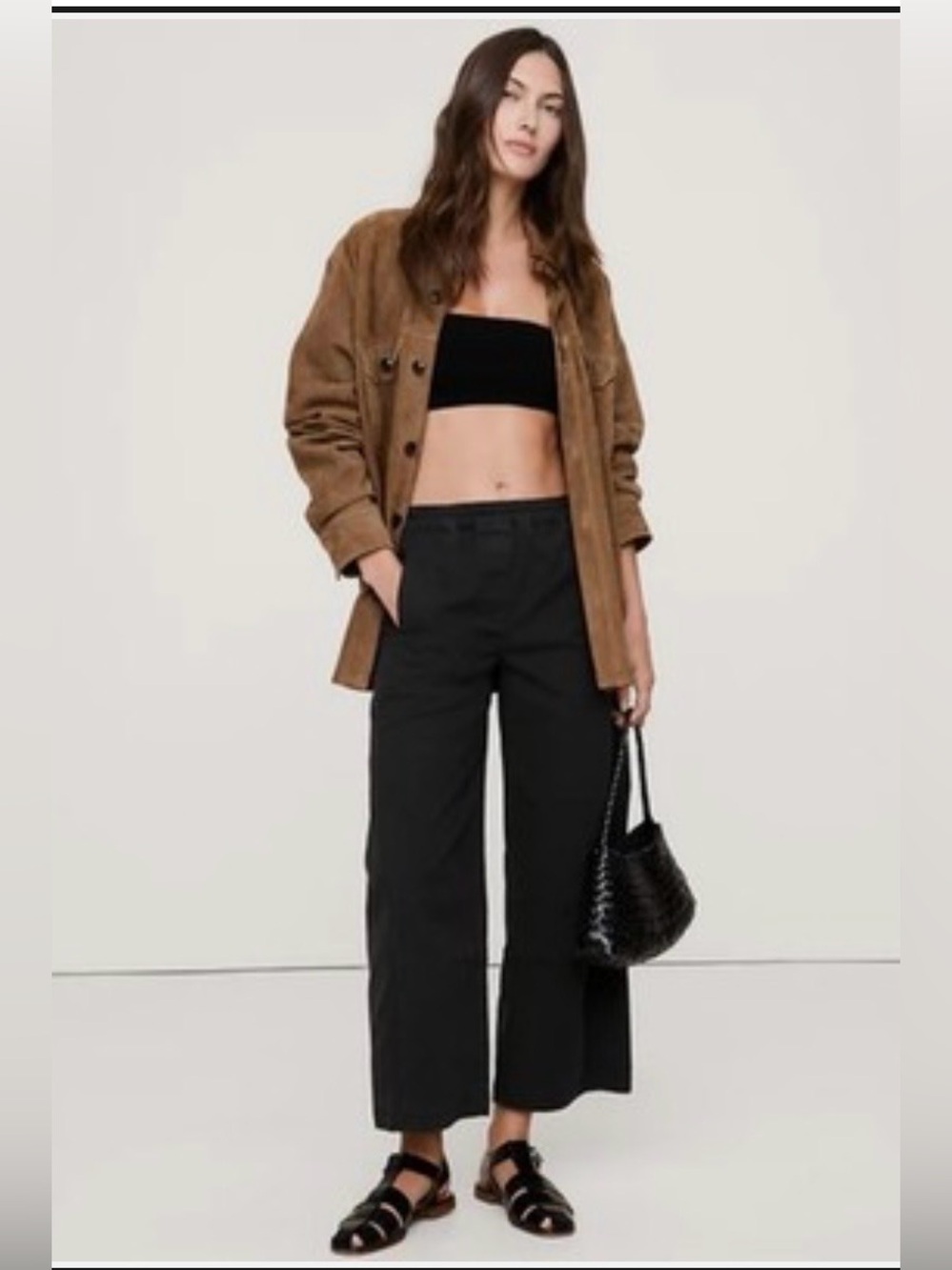 NWT-Banana Republic Black Painter Pull On Pant, Small